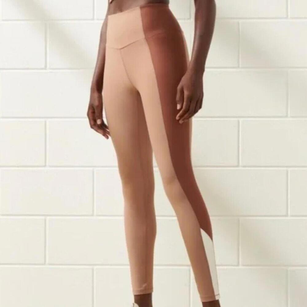 Abercrombie YPB SculptLUX 7/8 High Waisted Leggings Colorblock M Short NWT